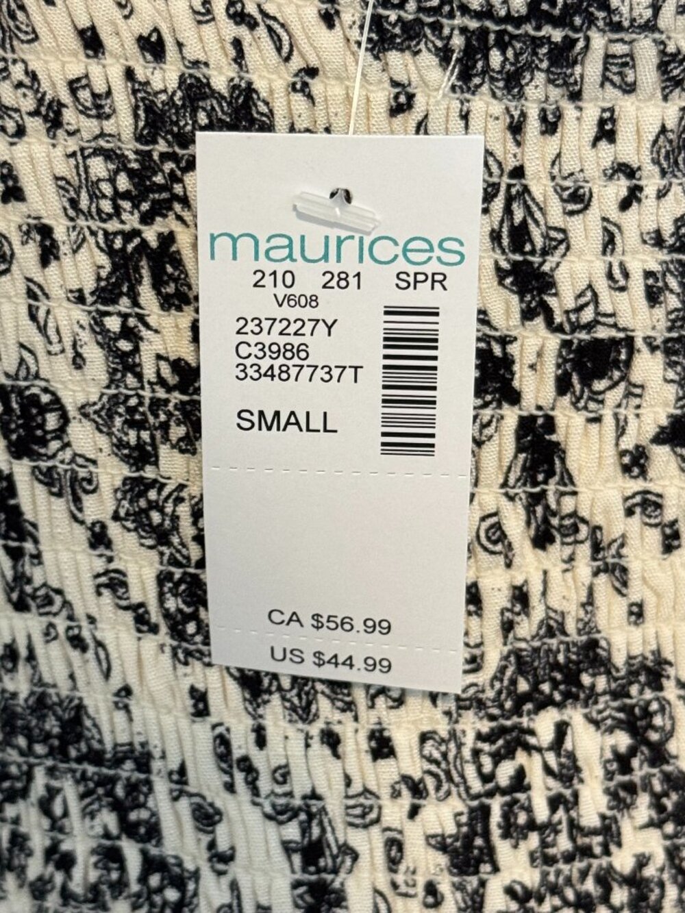 NWT Maurices Bare Medallion Ruffle Strap Midi Dress Size S - Picture 9 of 9